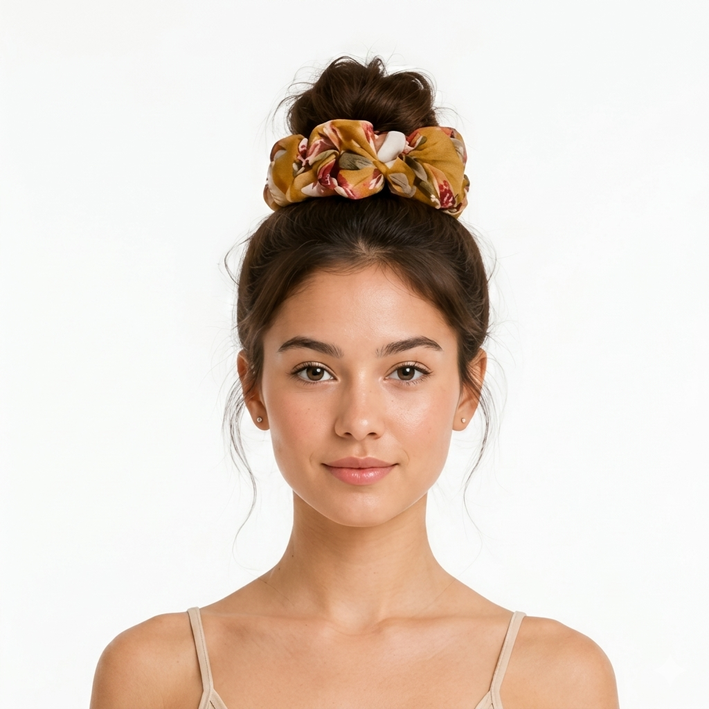 Ayababj Floral Scrunchie