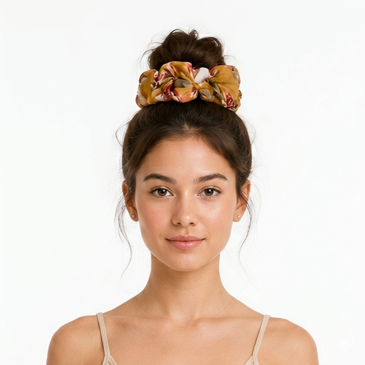 Ayababj Floral Scrunchie