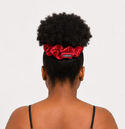 Ayababj Taffeta Scrunchie (Red)