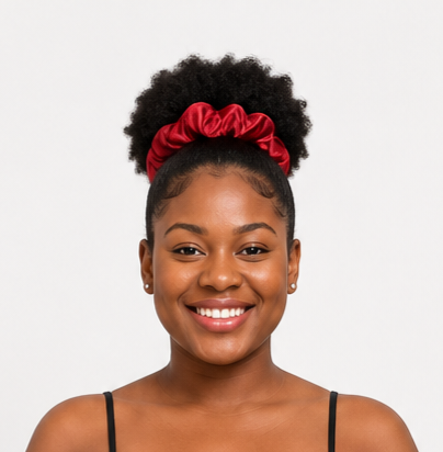 Ayababj Taffeta Scrunchie (Red)
